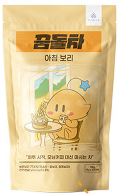 티아름 국산 고소한 블렌디드 바닐라 보리차 티 아침보리 꿈돌차 5g x 20티백, 100g, 1개, 20개입