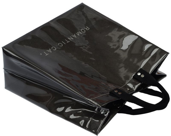 해외꼼데 토트백 비닐백 쇼퍼백 블랙마켓