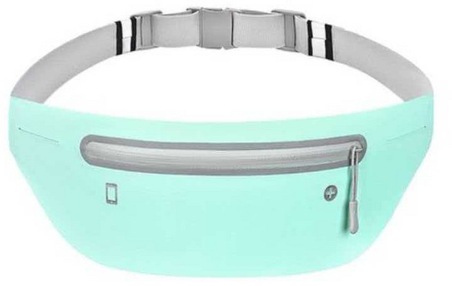 JS 슬림형 신축성 러닝벨트 / 스포츠 웨이스트백, 1개, 녹색