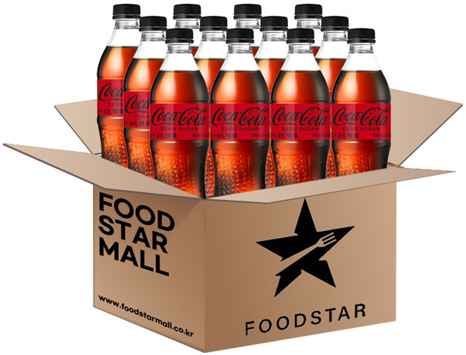 코카콜라 제로 페트, 500ml, 12개