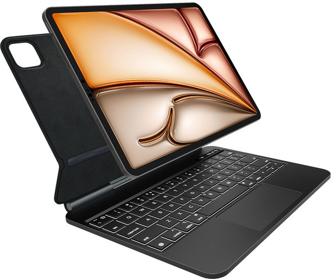 DANYCASE 아이패드 자력 흡착 디지털 전력 마법 키보드 케이스, 블랙, 1개
