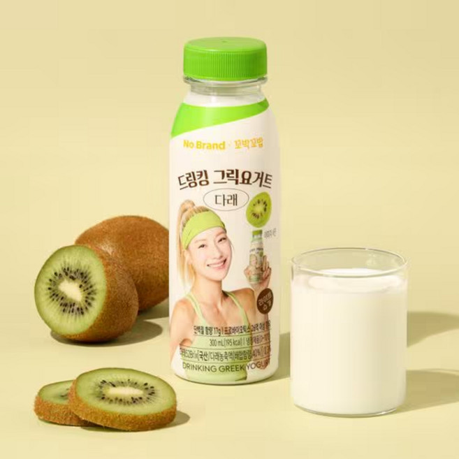 노브랜드 꼬박꼬밥 드링킹 그릭요거트 다래맛 300ml, 5개