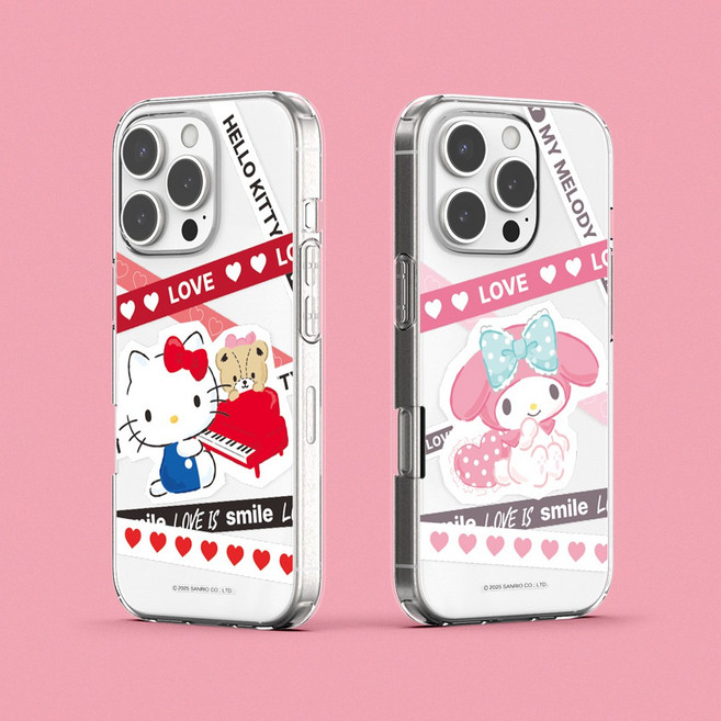 산리오 LOVE 라인 젤리 투명케이스 헬로키티 시나모롤 포차코 폼폼푸린 쿠로미 마이멜로디 한교동 갤럭시버디3 A156 A155