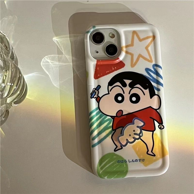 티류으스 크레용 짱구 3D 회전 귀여운 캐릭터 호환 갤럭시 S25 울트라 S24 S23 S22 S20 FE 핸드폰케이스, 갤럭시 S20 울트라, 3 차원 회전 샤오 신