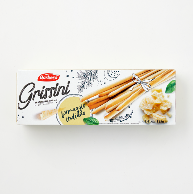 바베로 그리시니 브레드스틱 125g 이탈리안 치즈, 6개