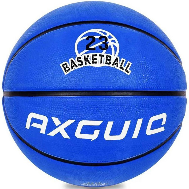 AXGUIQ 아동용 청소년 사이즈 4 (64.8cm(25.5인치)) 퍼플 프리미엄 두꺼운 고무 농구 실내 실외 게임 훈련 대회 공식 농구공 선물 (공기 주입 펌프 없음)
