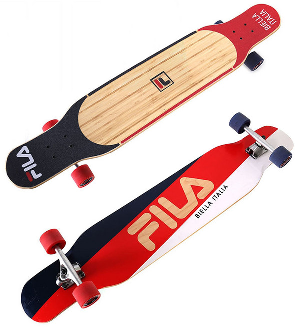 FILA 휠라정품 46인치 롱보드 댄싱롱보드 스케이트보드 캐나다 단풍나무, 휠라 46인치 롱보드, FILA 46 DANCING, 1개