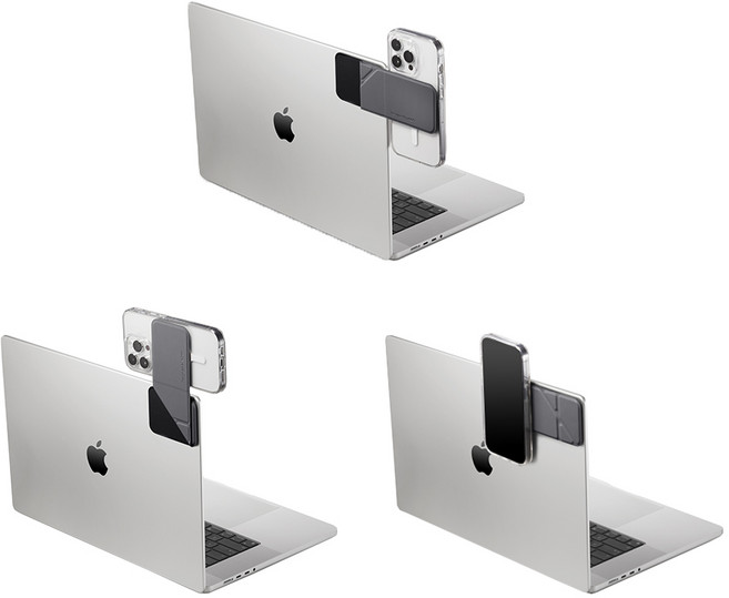 MOFT 스냅 랩탑 폰 홀더2 노트북 모니터 맥세이프 핸드폰 거치대, 그레이, 1개