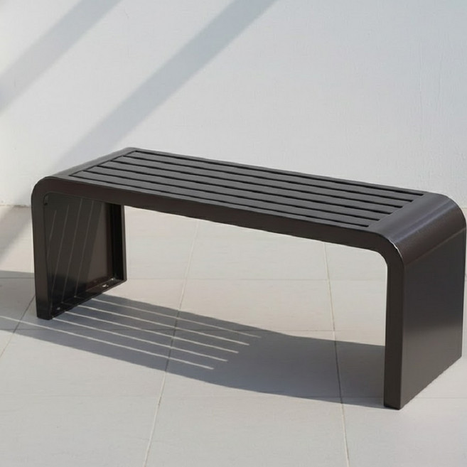 特蘭德 戶外長椅 防水耐候, 全鐵黑色120cm(2人座)BH039