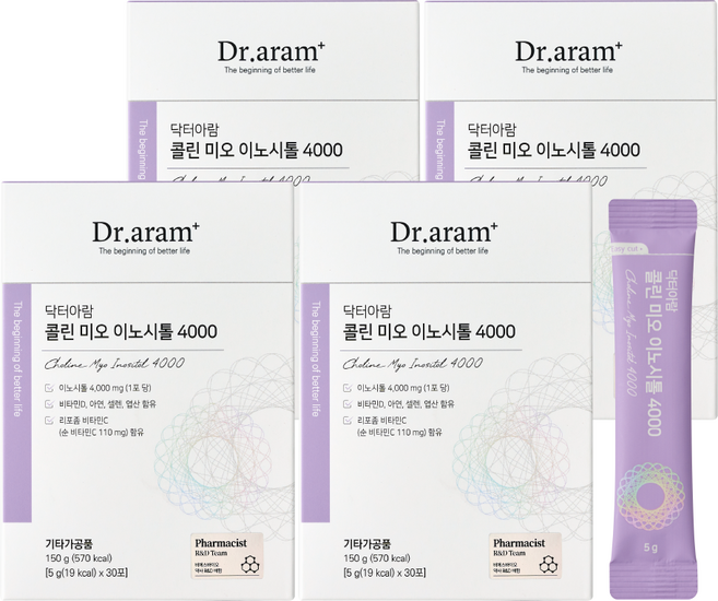 닥터아람 콜린 미오 이노시톨 4000, 4개, 150g