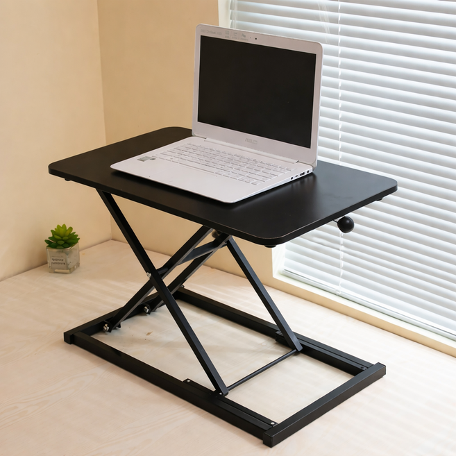 도들리 7단 높이조절 스탠딩 테이블 모션데스크, 600x400 블랙