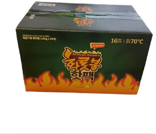 올덴 프리미엄 화롯불 특대형 핫팩 140g X 30개, 1박스