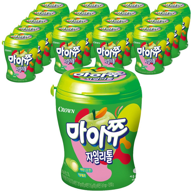 크라운 마이쮸 용기 사과, 110g, 18개