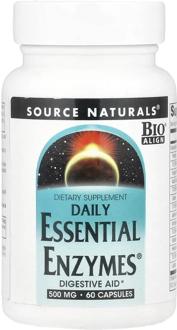 Source Naturals Daily Essential Enzymes® 500mg 캡슐 60정, Source Naturals Daily Essen..., 1개 - 쿠팡
