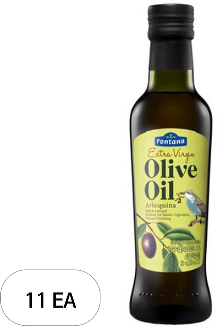 폰타나 엑스트라 버진 올리브 오일 아르베끼나, 250ml, 11개