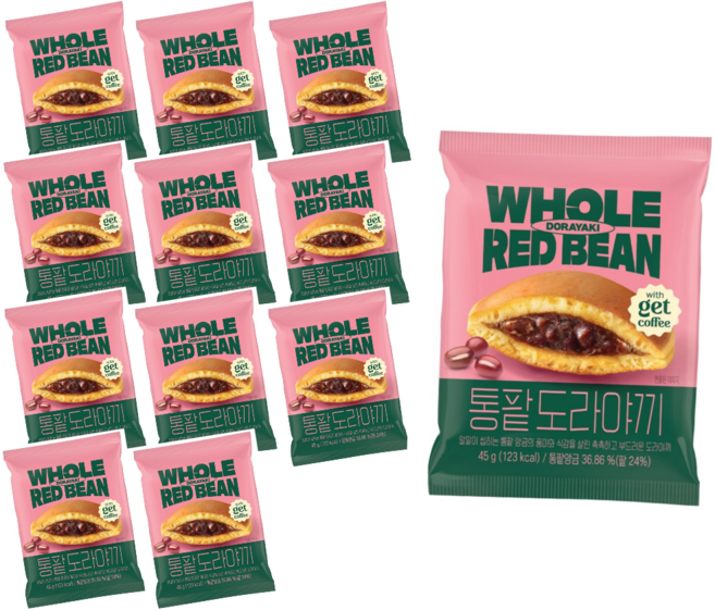 통팥 도라야끼, 45g, 12개