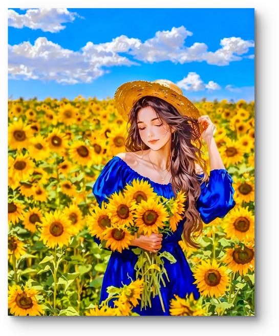 서은이네 보석십자수 캔버스형 DIY 구슬 비즈 십자수 액자형 40x50cm, 1세트, AUUS11