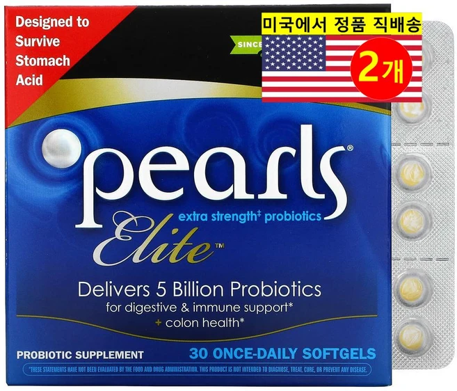 Natures Way 네이처스 웨이 프로바이오틱 Pearls Elite Extra Strength Probiotic, 30정, 2개 - 쿠팡