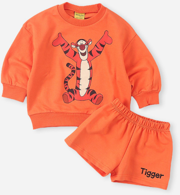 디즈니 봄 남아 여아 아동용 푸우와친구들 반바지 상하복