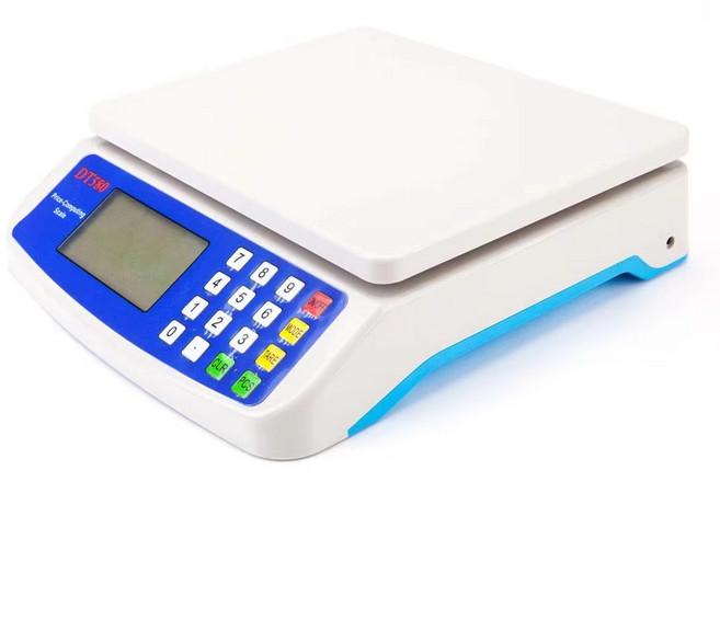DT-580 가정용 업소용 30KG /1G 정밀 LCD 디지털 저울 전자 저울 무게 식품 저울 - 박스불량, 화이트/블루