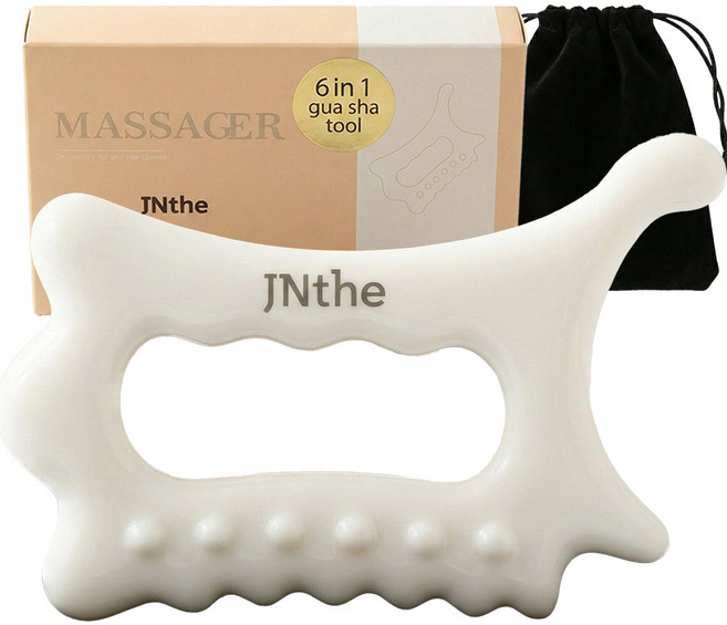 제이앤더 얼굴 바디괄사 추천 마사지, white, 1개