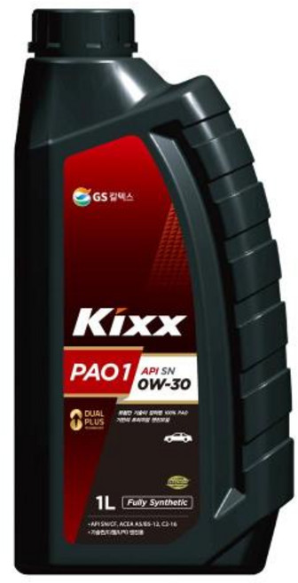 GS칼텍스 합성 엔진오일 Kixx PAO 1 SN 0W-40/1L (, 1개, 1L