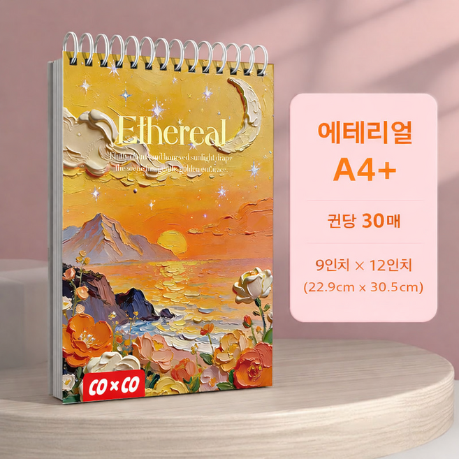 COXCO 아트 일러스트 표지 상철 스케치북 22.9*30.5cm 100g 도화지, A4, 1세트, 30매
