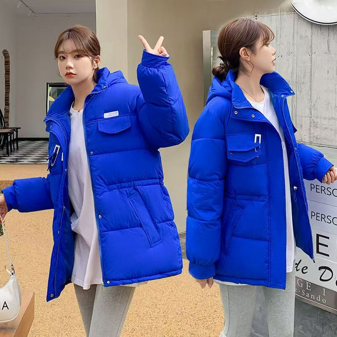 AREVI 겨울 여성 롱패딩 신상품 캐주얼 패션 단색 우아 방한 도톰 보온 다운 점퍼