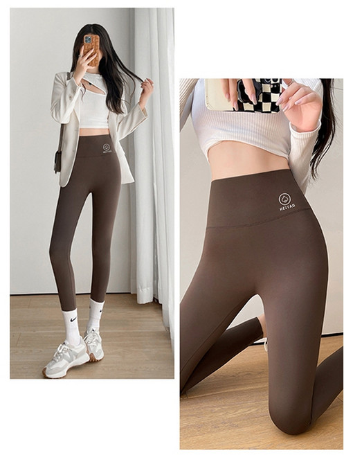 韓版蜜桃修身彈力高腰瑜珈褲-女運動褲