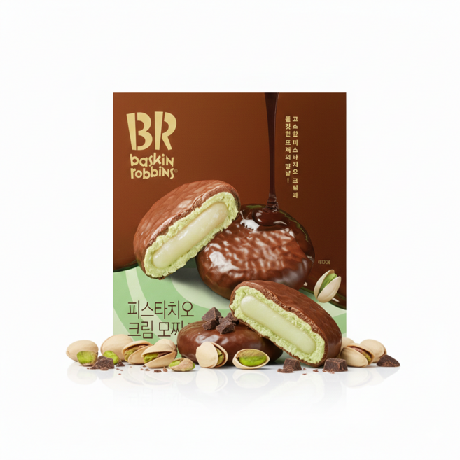 배스킨라빈스 피스타치오 크림 모찌 파이 12p, 264g, 3개