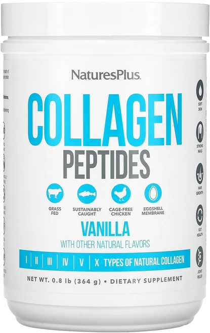 NaturesPlus 콜라겐 펩타이드 바닐라 맛 364g(0.8lb), NaturesPlus콜라겐펩타이드바닐라맛364g08lb, 364g, 1개 - 쿠팡