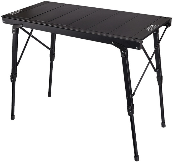 최신 접이식 IGT 테이블 경량 배낭 롤 다기능 조절 가능한 다리 책상 데스크탑 버너 바베큐, Black