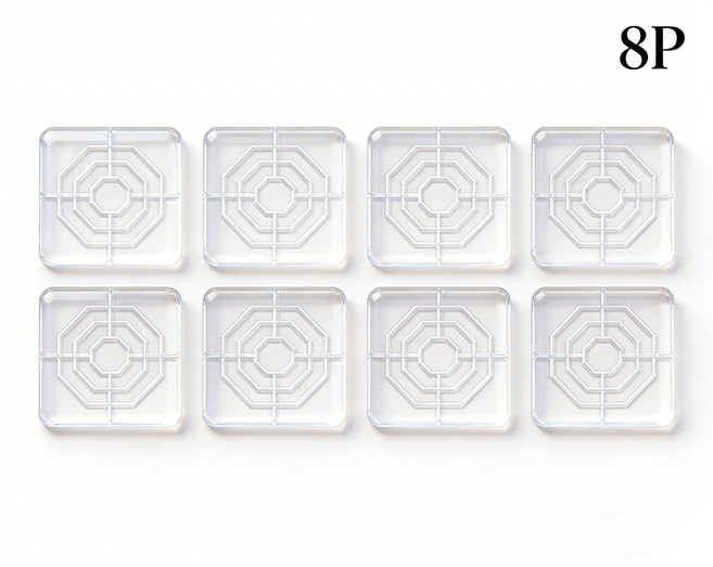 실리콘 가구 미끄럼방지 패드 세트 음소거 발판 스티커 바닥보호 소음방지 8개입 패키지, 8세트