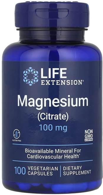 Life Extension 마그네슘 시트레이트 100mg 베지 캡슐 100정, Life Extension 마그네슘 시..., 1개 - 쿠팡