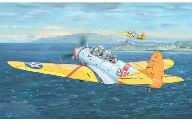 12338768 프라모델 비행기 헬리콥터 모형 전투기 미니어처 헬기 항공기 트럼펫터 1/32 미국 해군 함상 공격기 TBD-1 데바스테이터 플라모델 02226