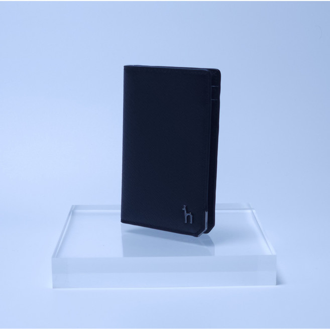 헤지스 남성 지갑 로고 소가죽 카드지갑(선물포장) IV1005