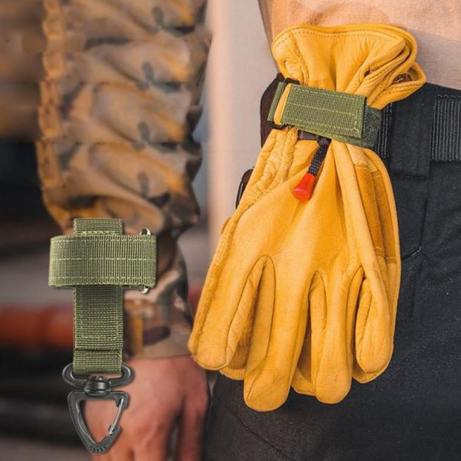 캠핑스트랩 캠핑수납 장갑행어 버클스트랩, 카키, 1개