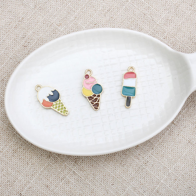 메탈 콘 아이스크림 팬던트 참장식, B디자인, 1개, B디자인