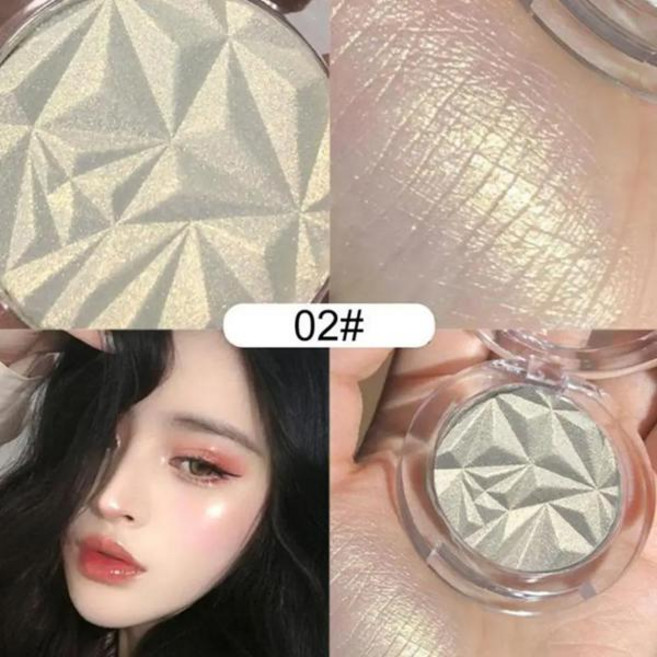 하이라이터 누드 하이라이팅 블러쉬 파우더 글로우 메이크업 방수 하이라이트 지속되는 페이스 쉬머 쉐이프 W2F9, [01] 2