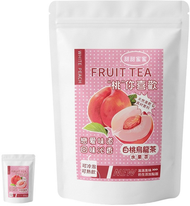 聖方堂 白桃烏龍茶 - 甜甜蜜蜜，與你喜歡的白桃香氣, 3g, 2個, 30個裝