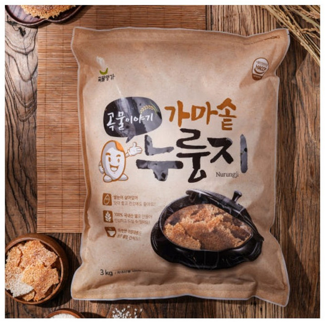 곡물명가 국내산 가마솥 누룽지 3kg 1개