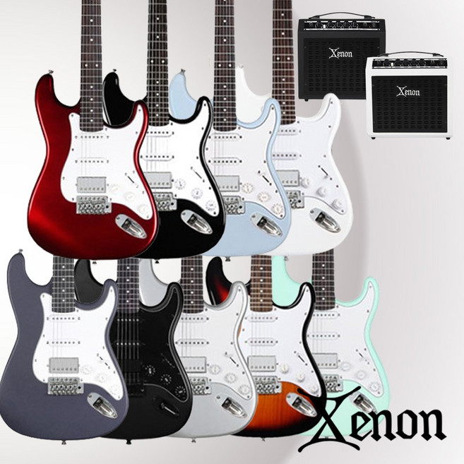 제논 일렉 GP-3 일렉기타 제논 앰프 패키지 입문용 연습용 풀구성품, GP-3 BI(아이스블루), 화이트, 1개