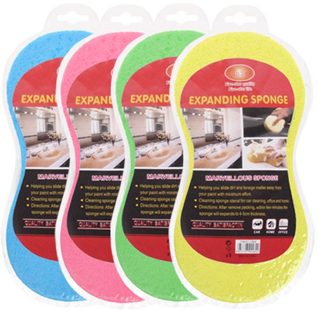 고급형 압축 세차스펀지 1호, 색상혼합, 5개