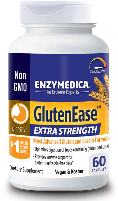 ENZYMEDICA GlutenEase Extra Strength無麩質素食膠囊, 60顆, 1罐