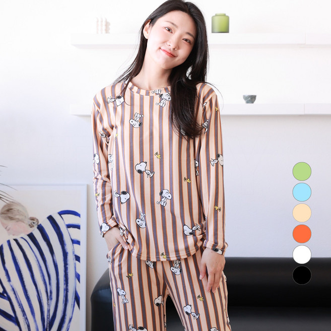 투와이 패밀리룩 스누피 울트라 피치기모 파자마 상하세트 PE265 (성인/아동)