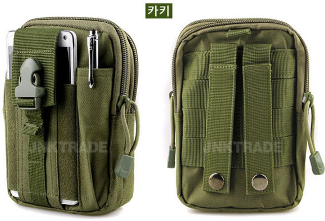 군용밀리터리가방 파우치 전술파우치 허리가방(소), 허리가방(소)_카키, 1개
