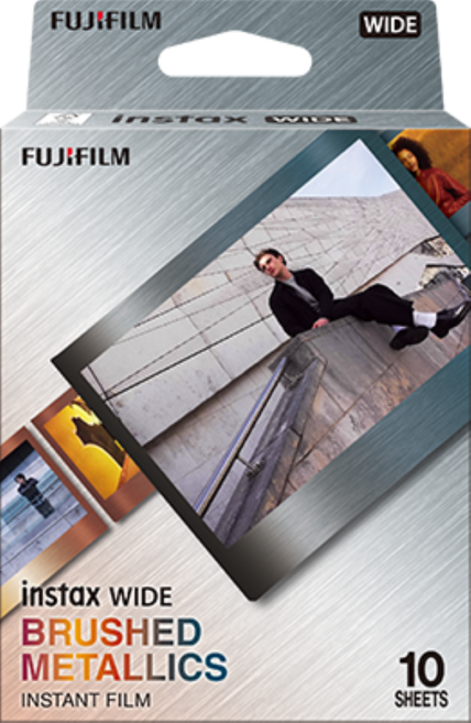 Fujifilm 富士 拍立得空白底片 (10張/捲) WIDE金屬紋底片, 1個, WIED金屬紋底片