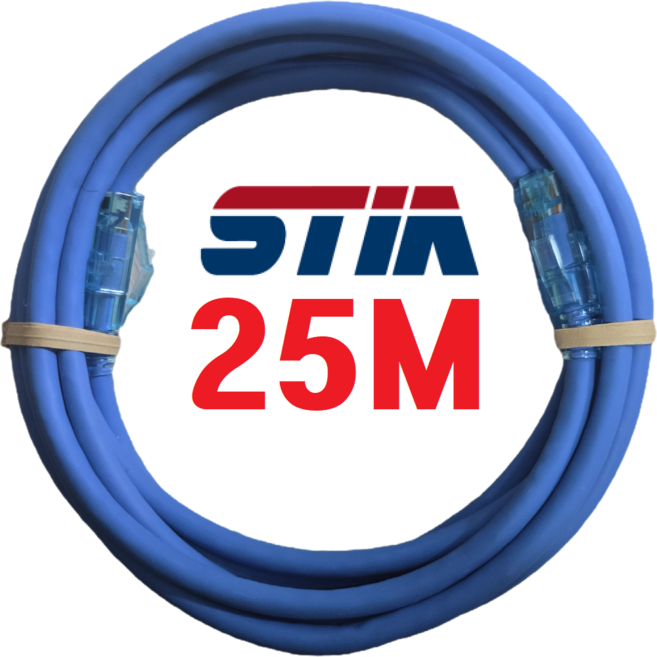 LS전선과 STIA와의 만남 CAT.6 UTP 수제작 1Gbps 다이렉트 랜케이블, 25m, 1개, 블루