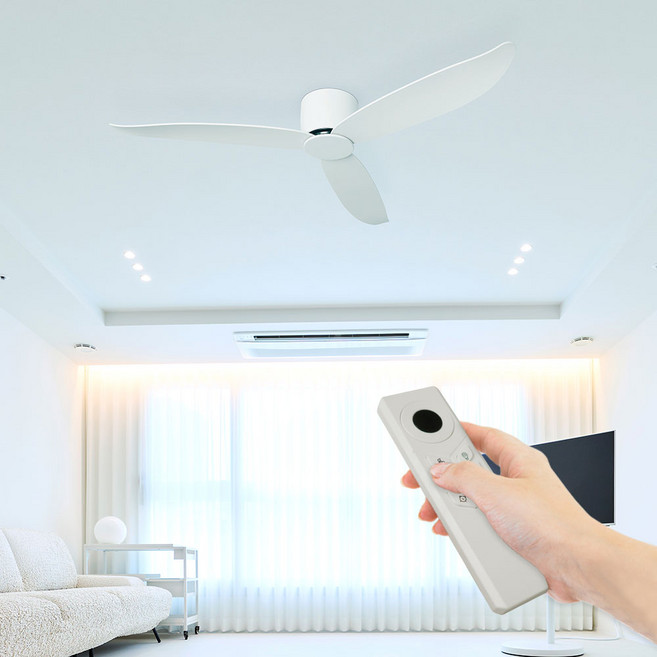 런던라이팅 몬트에어 실링팬 낮은층고 공기순환 미니 실링팬 BLDC모터, LED 조명형, 월넛