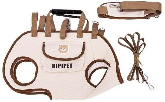 강아지 산책용 어깨가방 소형견 중형견 슬링백, set